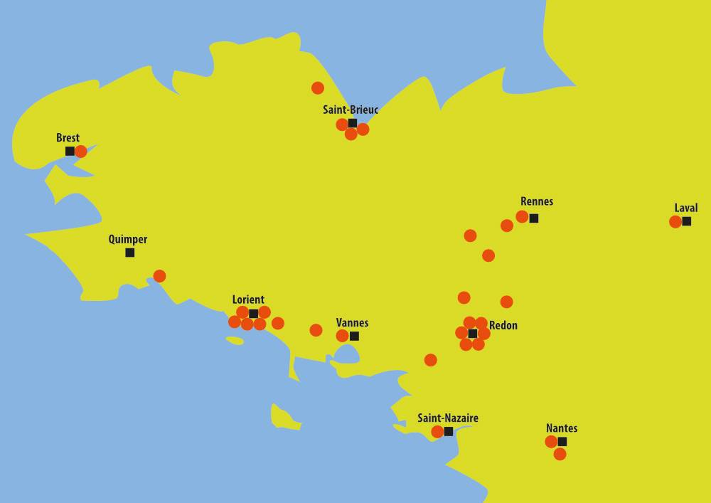 Répartition géographique des adhérents Gesticulteurs